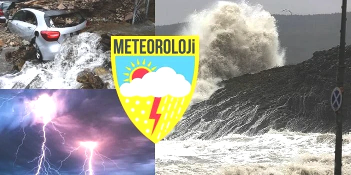 O iller için 'felaket' uyarısı geldi! Meteoroloji saat verdi: Yarın öğleden sonra sel, yıldırım ve fırtına vuracak!
